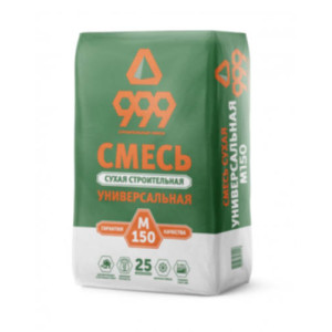 Смесь строительная М150 999 25кг Смесь строительная М150 999 25кг