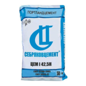 Цемент  ЦЕМ1 М500  тара 50 кг Себрякцемент