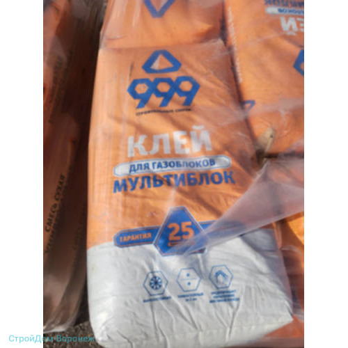 Клей для газоблоков Мультиблок 999 купить в Воронеже по лучшей цене