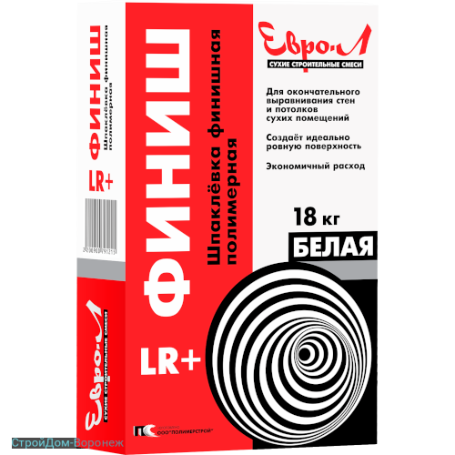 Шпаклевка финишная Евро-Л белая 18кг купить в Воронеже по лучшей цене